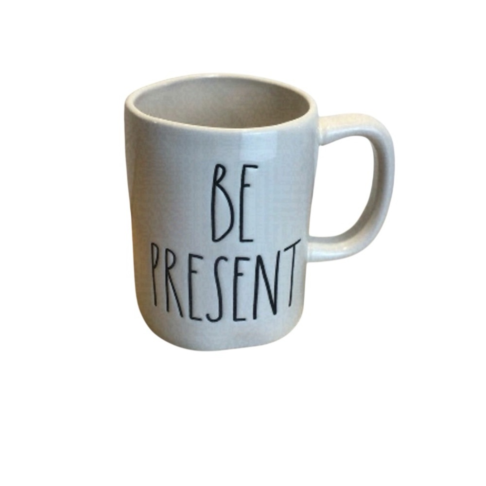 RAE Dunn mug Be Present Artisan Collection Magenta  22 coffee tea microwave dish